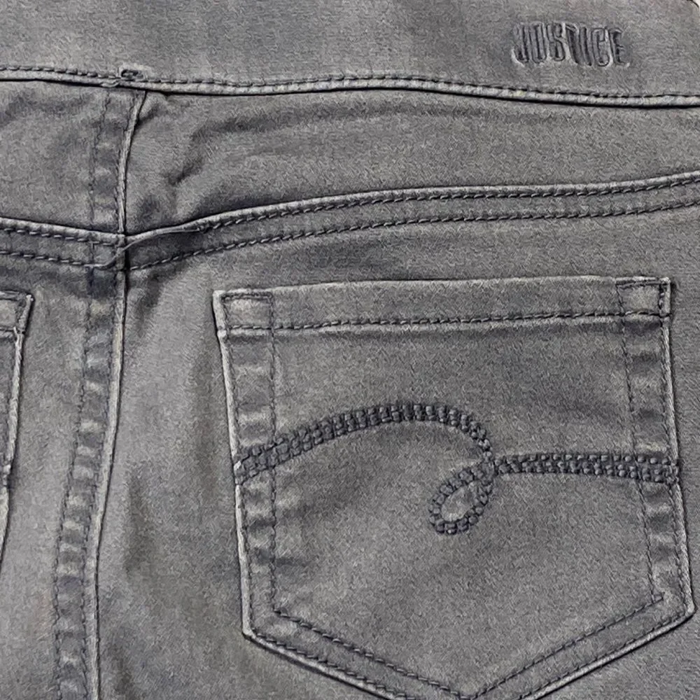 OF 2 PANTSE JEANS JUSTICE GIRLS JEANS SIZE 12